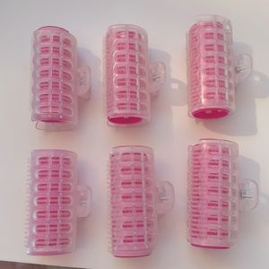 6 one inch Hair Rollers with Clips